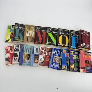 Lot of 17 Sue Grafton ABC Alphabet Series Set Mysteries Hardcover Books A-P No Q